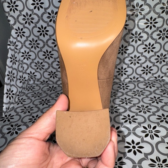 Mango MNG women’s Elegant Tan Block geometric Heel Pumps Sz 37 (US 6.5) - Picture 12 of 14